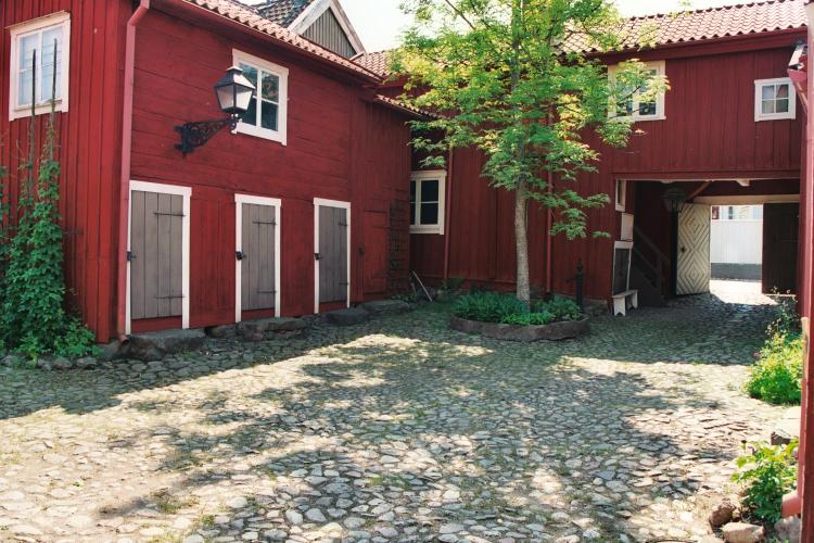 Historischer Innenhof in Eksj&ouml;